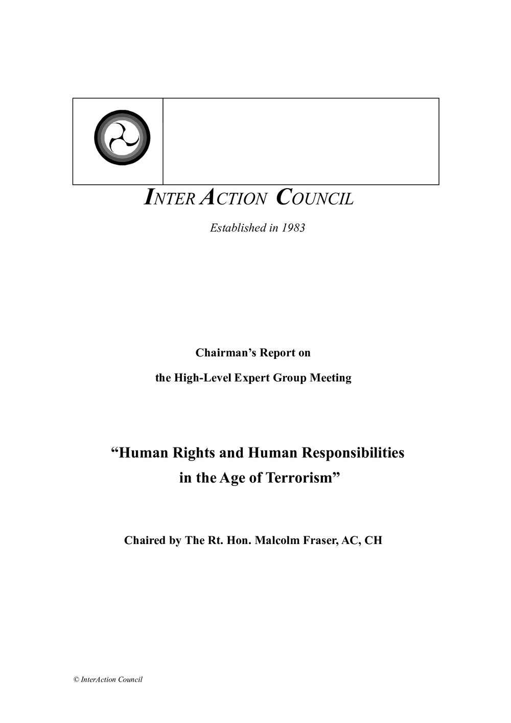 3a. EG [expert group] Report - Responsibilities