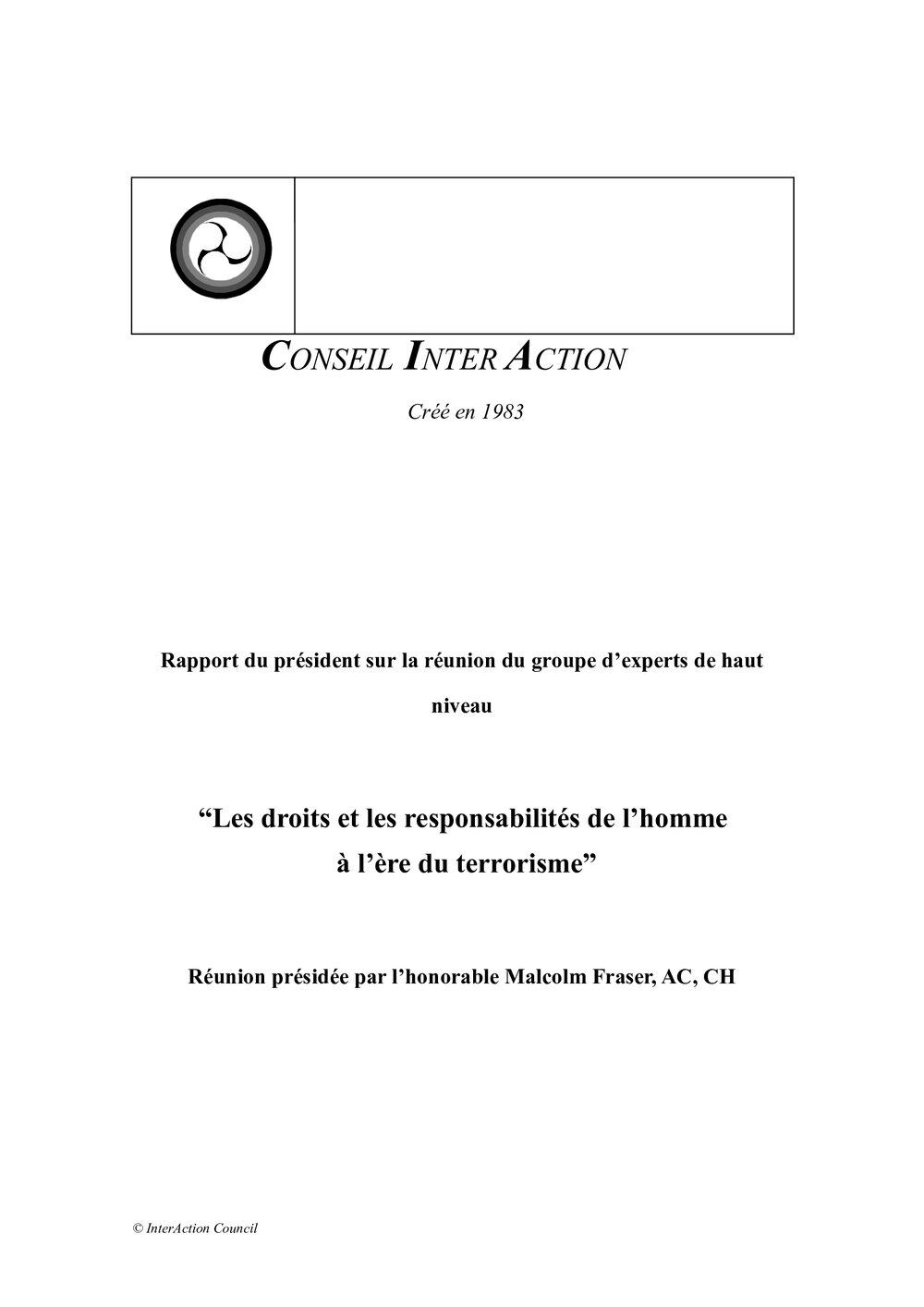 3b. EG [expert group] Report  (French)