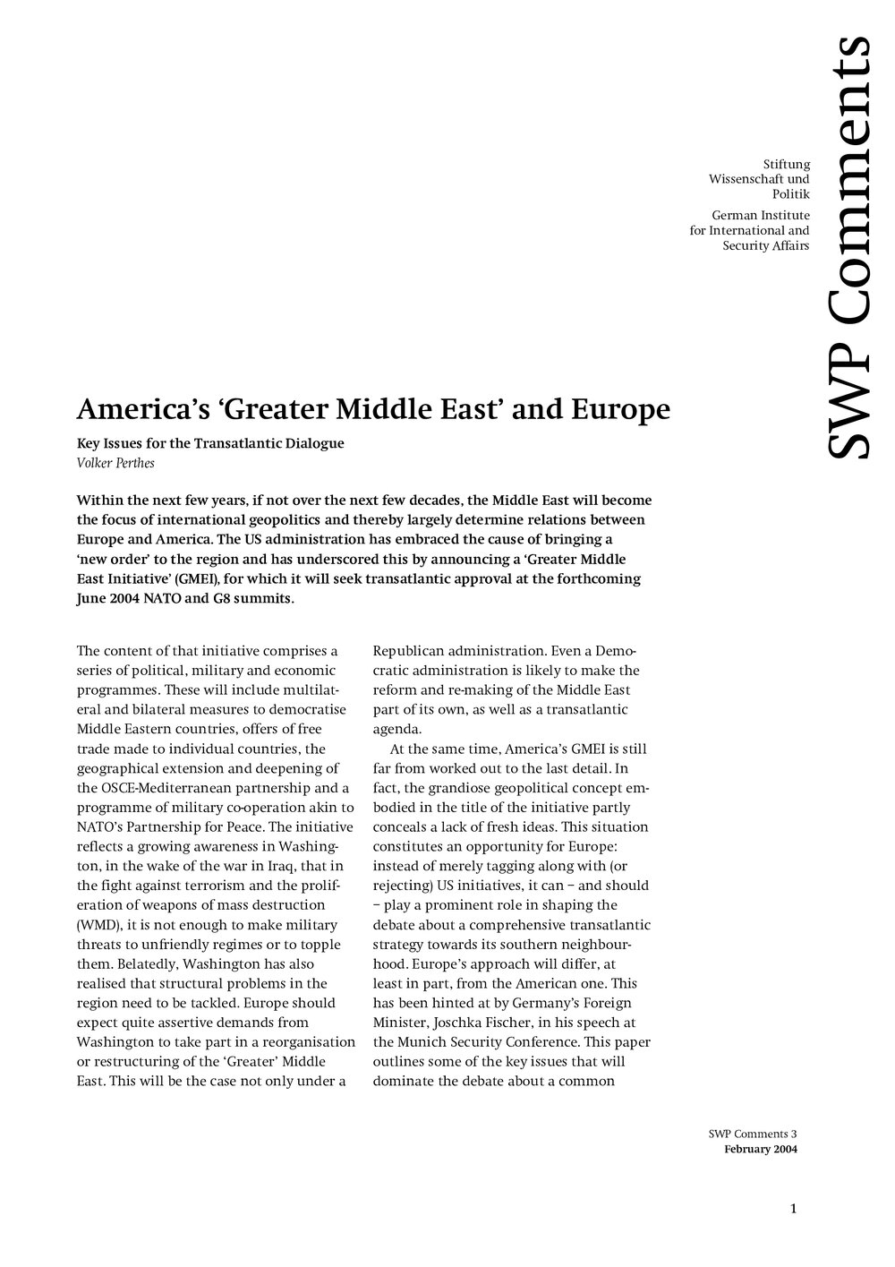 3v. Perthes -  US and Europe