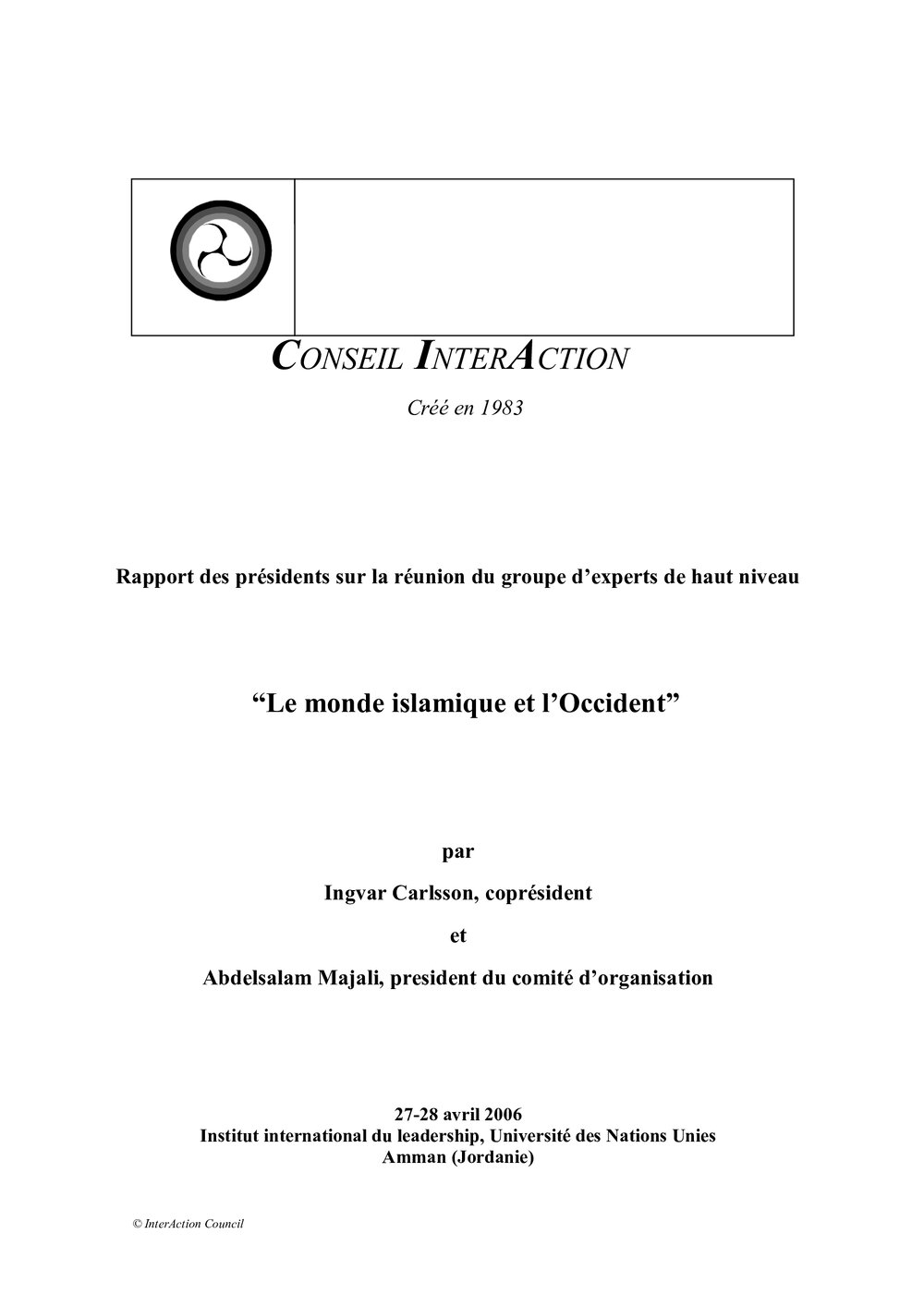 3c. EG [expert group] Report (French)