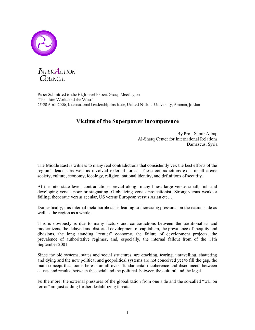 3eAl-TaqiーVictims of the Superpower Incompetence