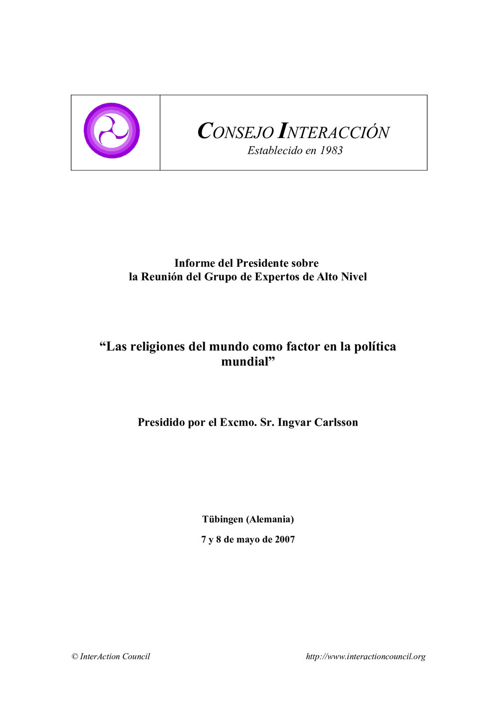2e. EG [expert group] Report (Spanish)