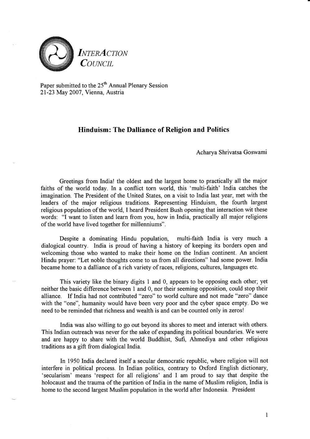 2j.  Goswami - Dalliance of Religion and Politics