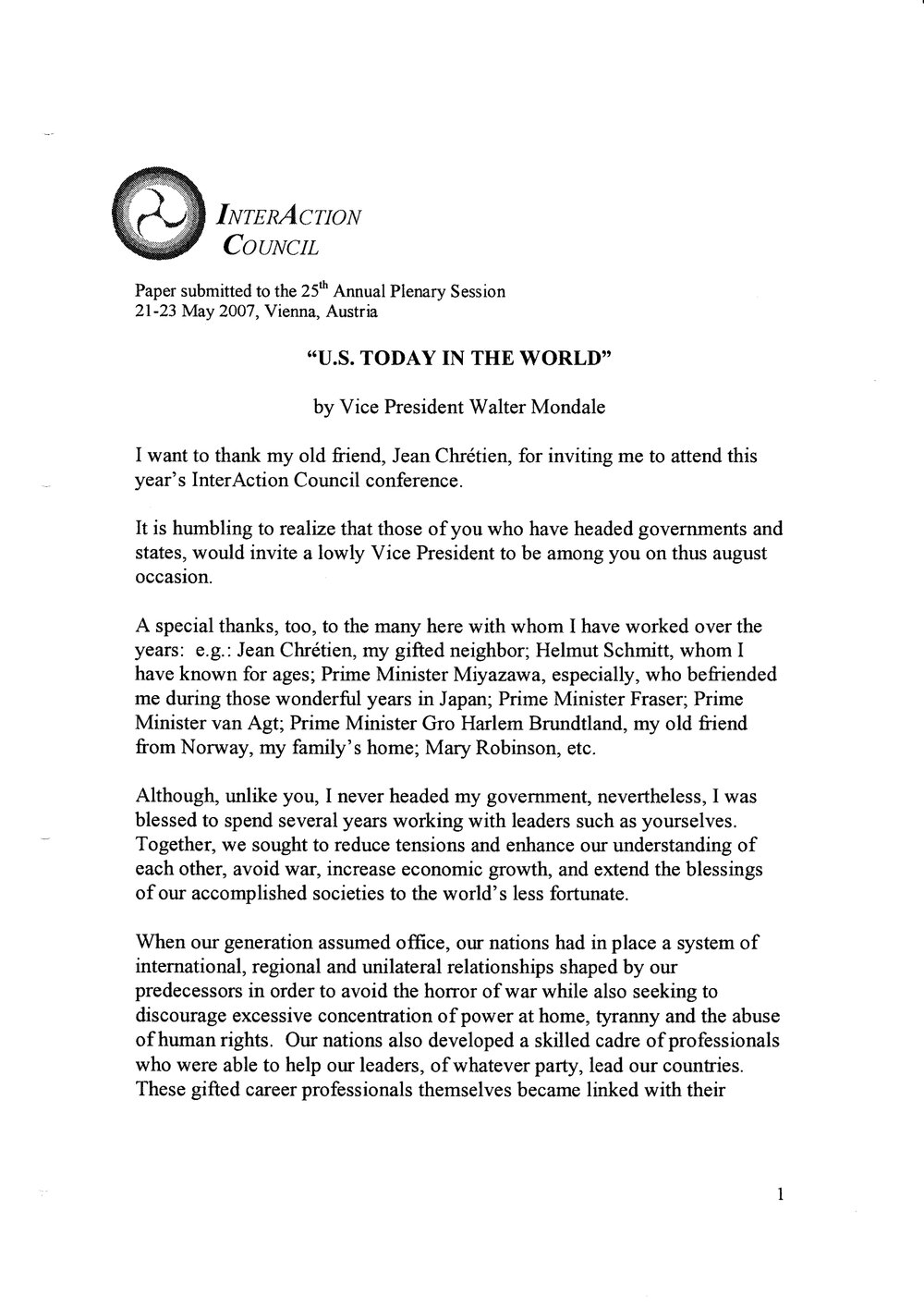 6.  Mondale - Speach