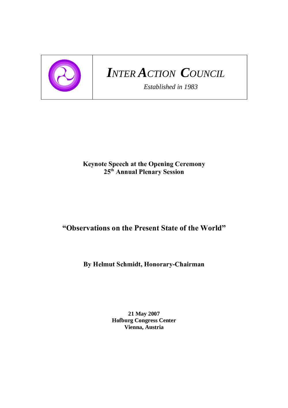 5. Keynote Speech - Schmidt