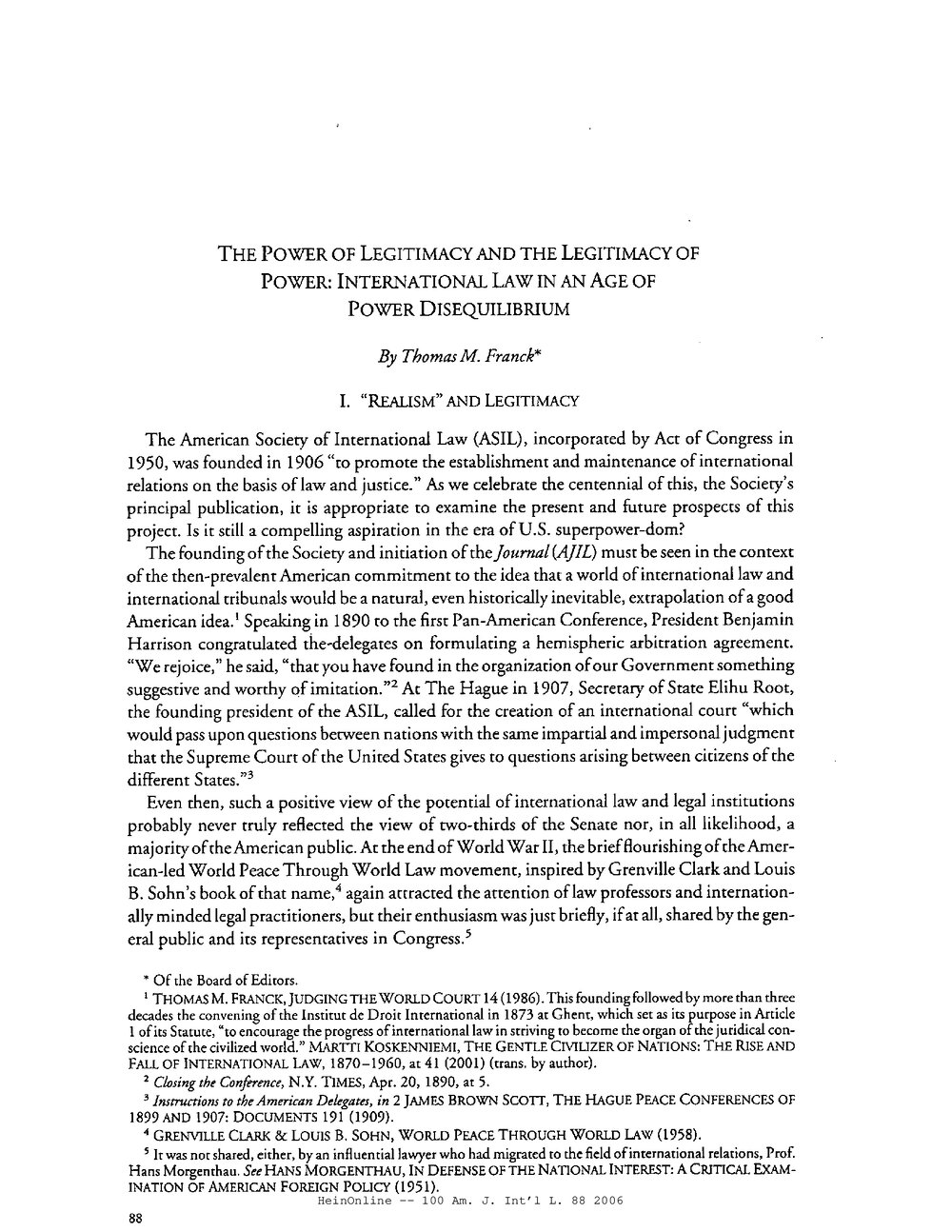 2m. Franck, Power of Legitimacy