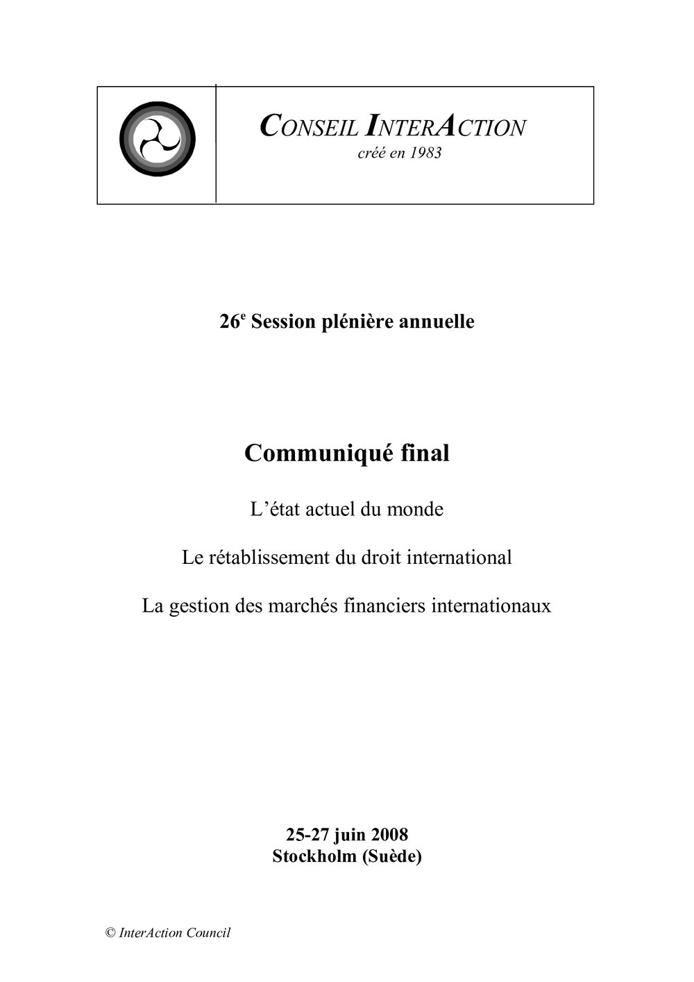 9c. Communique (French)