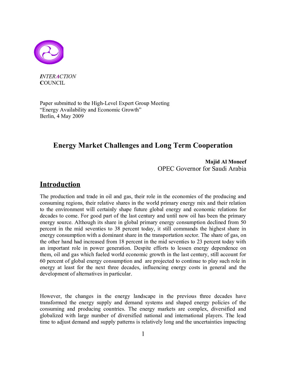 2e. Al-Moneef, Energy Market Challenges and Long Term Cooperatio