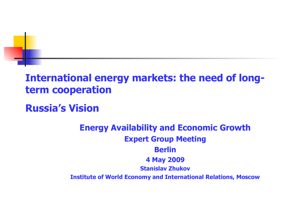 2h. Zhukov International Energy Market