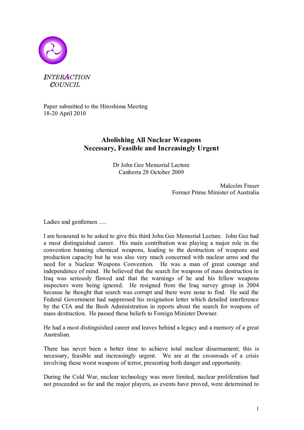 2e2. FRASER-John Gee Memorial 28Oct09