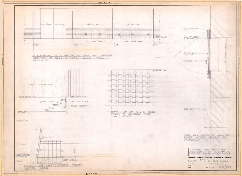 Sidney Myer Music Bowl Cantilever Stair To Stage &amp; Electric Power Access Panels