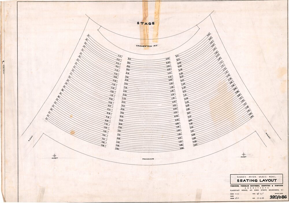 Sidney Myer Music Bowl Seating Layout