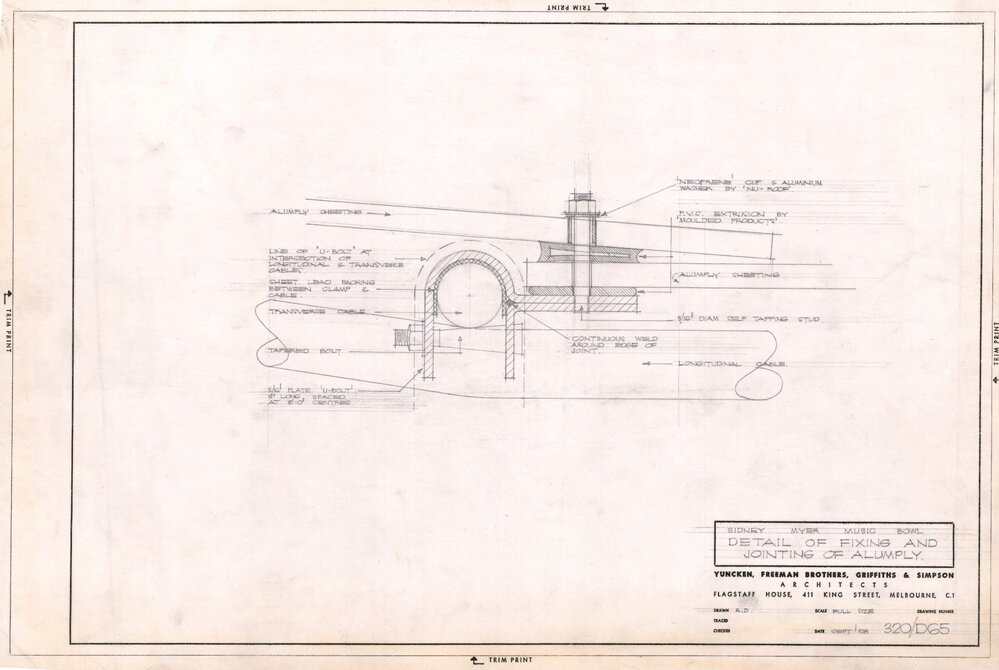 Sidney Myer Music Bowl Detail Of Fixing And Jointing Of Alumply