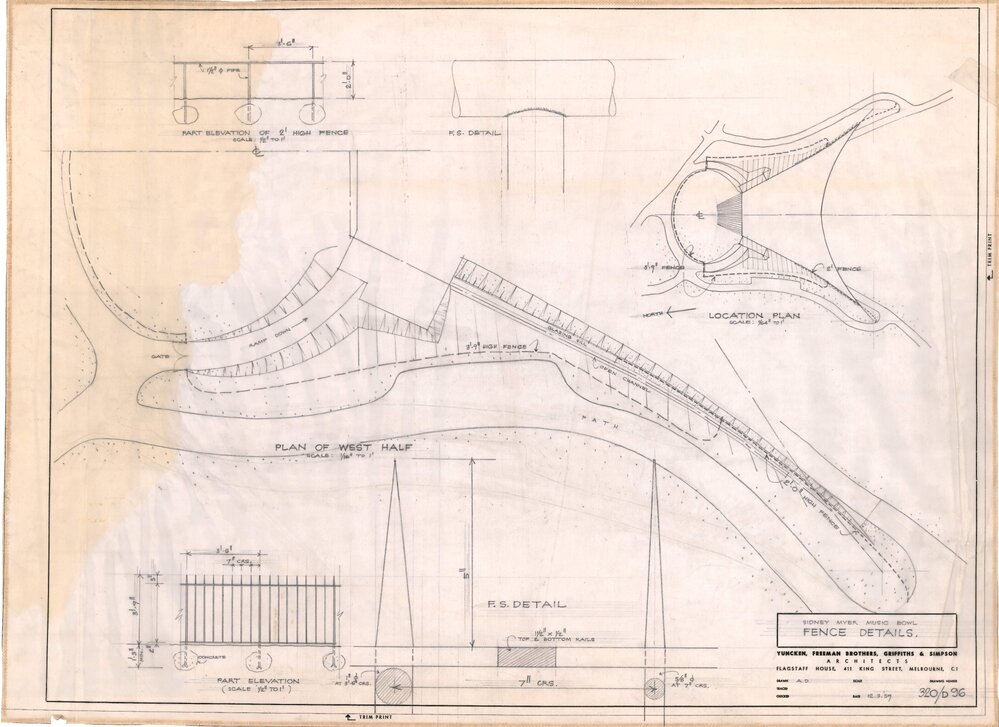 Sidney Myer Music Bowl Fence Details