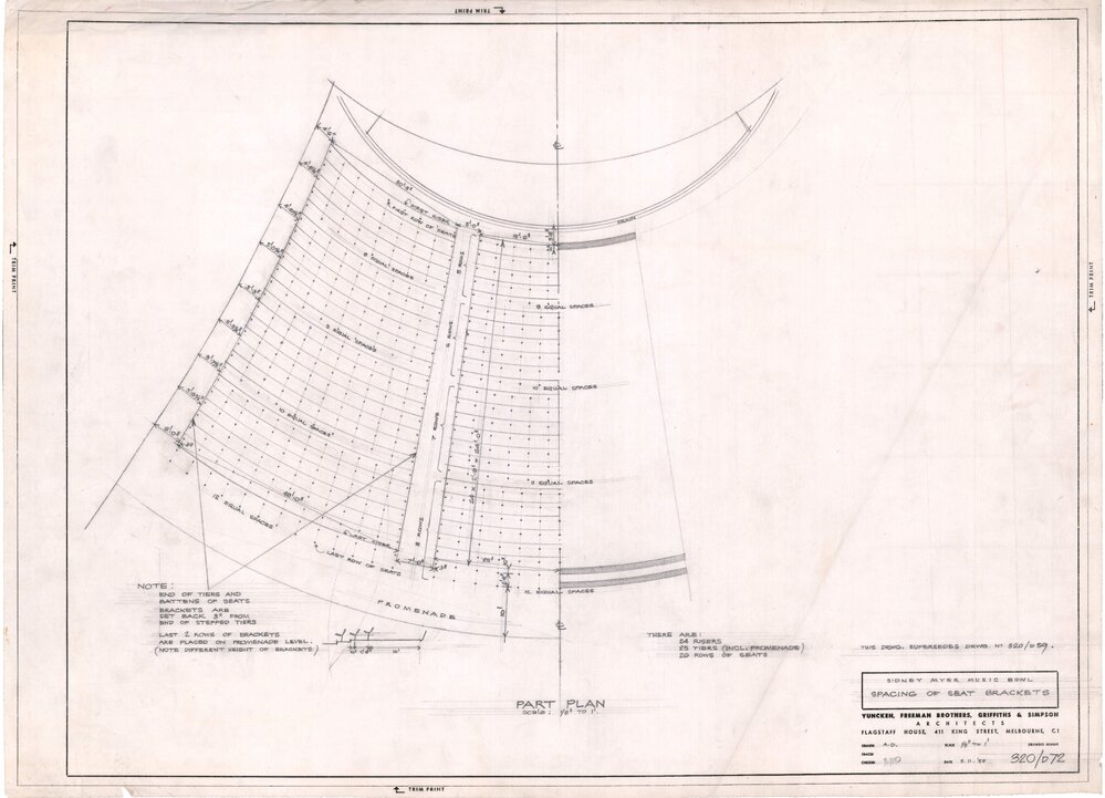 Sidney Myer Music Bowl Spacing Of Seat Brackets