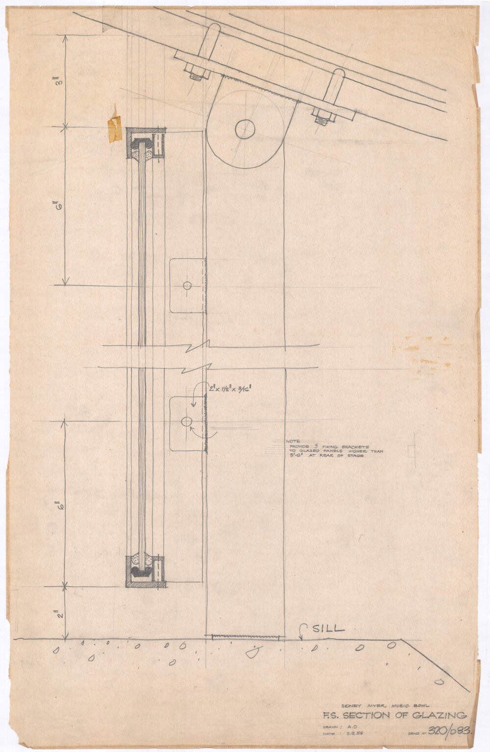 Sidney Myer Music Bowl F.S. Section Of Glazing