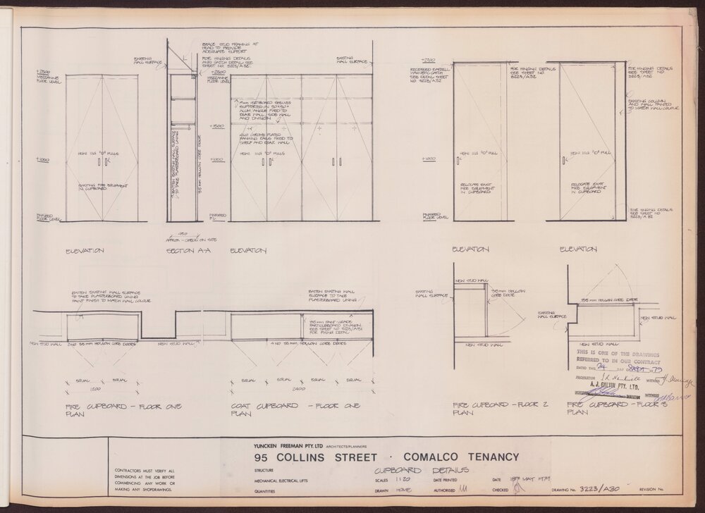 '95 Collins Street, Comalco Tenancy, Cupboard details