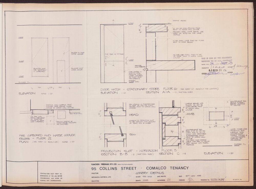 '95 Collins Street, Comalco Tenancy, Joinery detaila