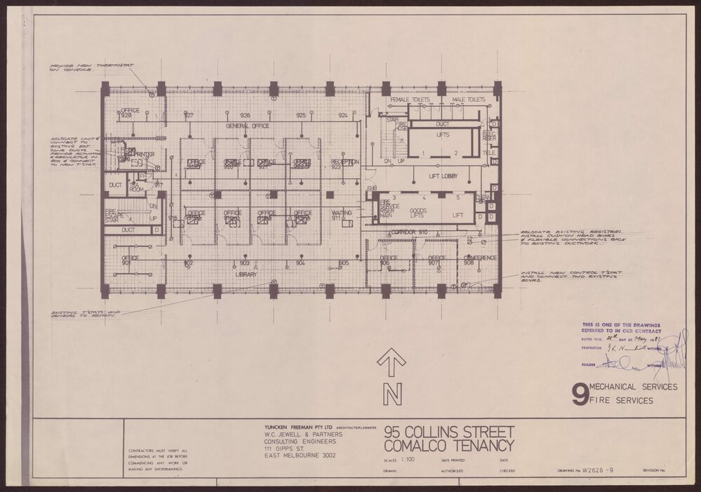 '95 Collins Street, Comalco Tenancy, 9 Mechanical Services, Fire Services