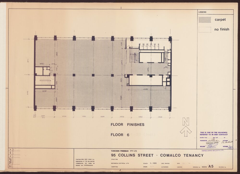 '95 Collins Street, Comalco Tenancy, Floor 6 floor finishes