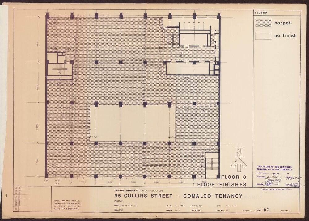 '95 Collins Street, Comalco Tenancy, Floor 3 floor finishes