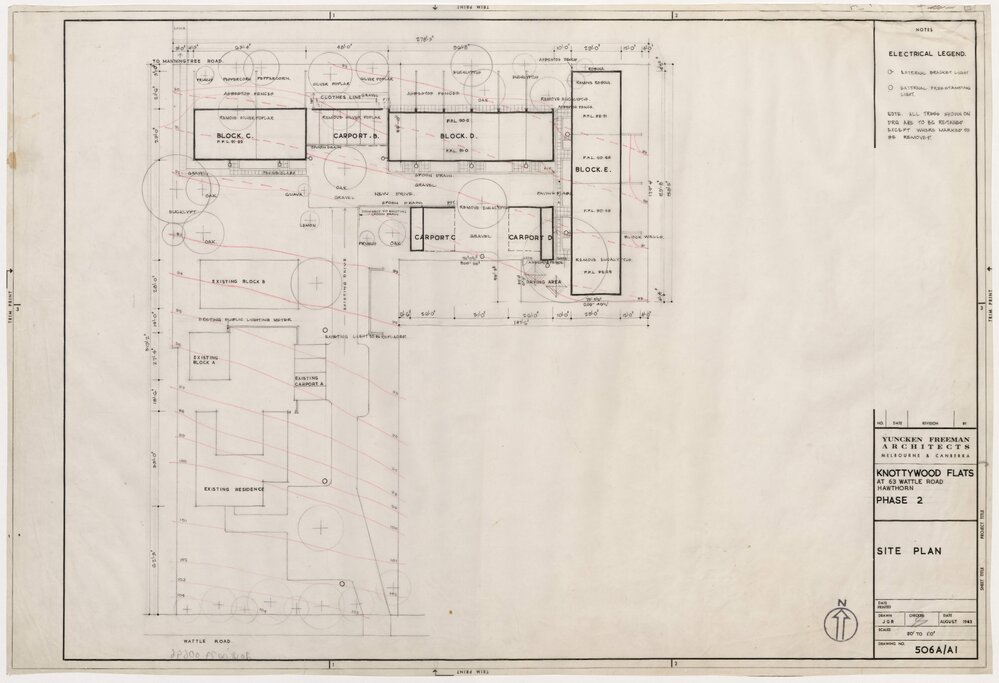 Knottywood Flats, at 63 Wattle Road, Hawthorn. Site Plan
