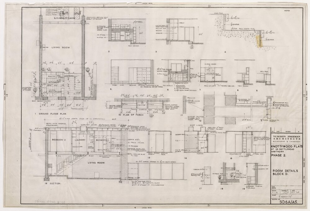 Knottywood Flats, at 63 Wattle Road, Hawthorn. Room Details Block D