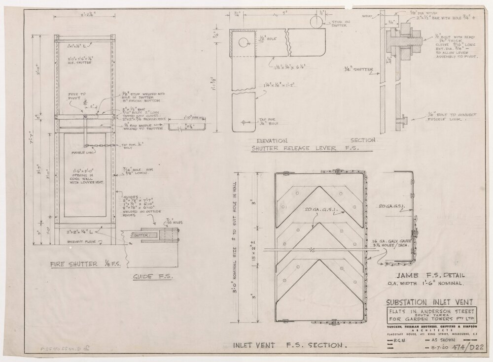 Flats in Anderson Street, South Yarra for Garden Towers Pty Ltd.