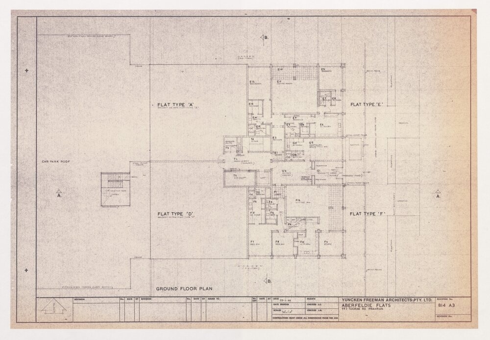 Aberfeldie Flats, 557 Toorak Rd, Ground Floor Plan