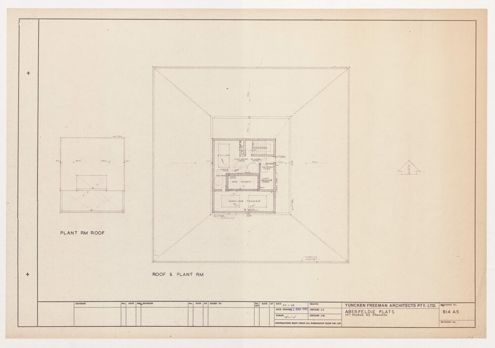 Aberfeldie Flats, 557 Toorak Rd, Roof and Plant Room