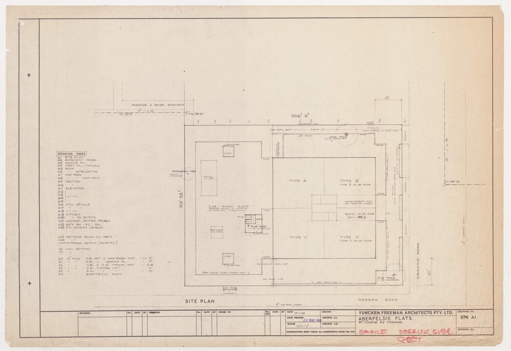 Aberfeldie Flats, 557 Toorak Rd, Site Plan