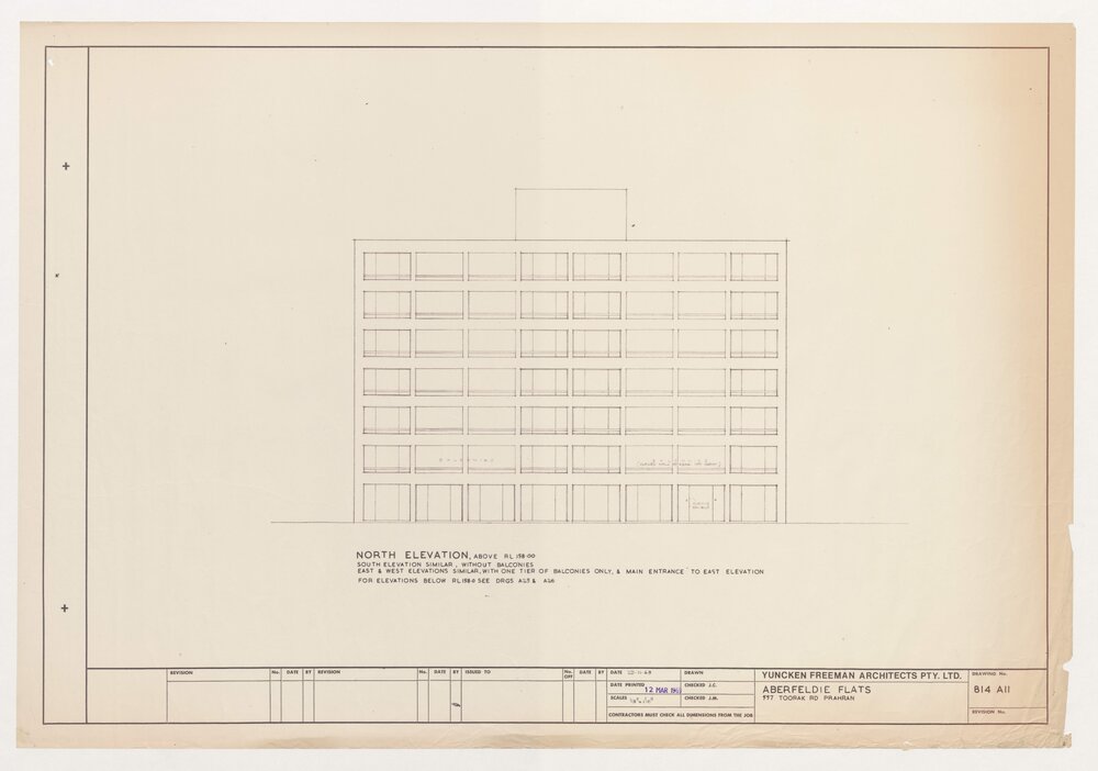 Aberfeldie Flats, 557 Toorak Rd, North Elevation