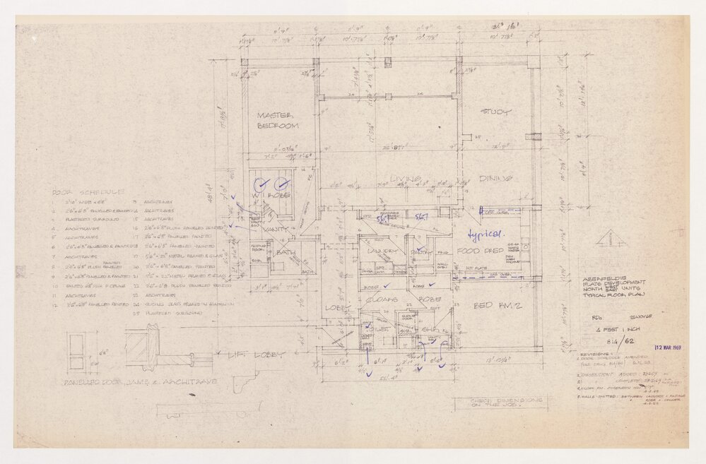 Aberfeldie Flats Development, North West, North East Units, typical Floor plan