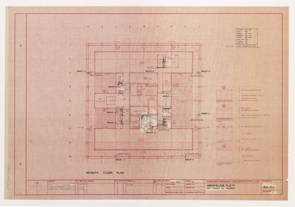 Aberfeldie Flats, seventh floor plan