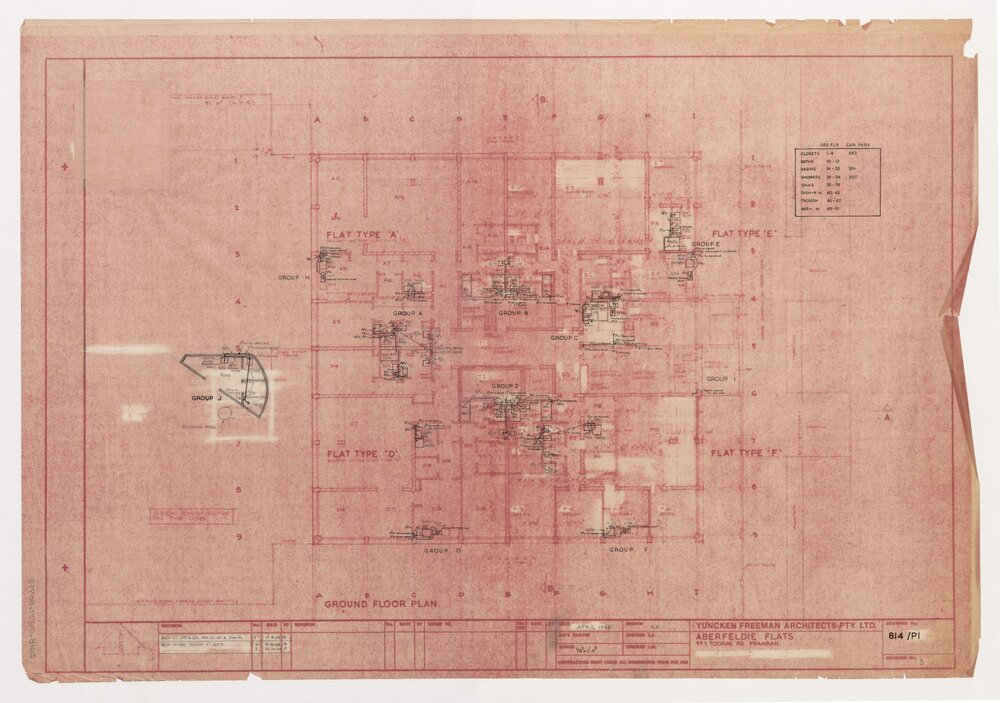 Aberfeldie Flats, ground floor plan