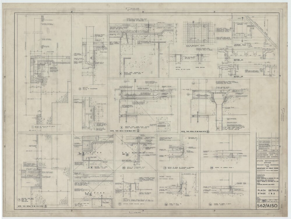 State Government Offices, Treasury Place Melbourne,  Stage 1 &amp; 2, Plaza Details