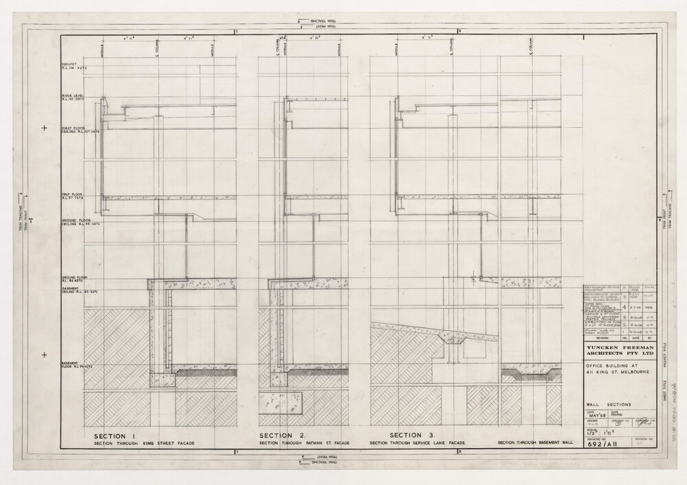 Office Building at 411 King St, Wall Sections
