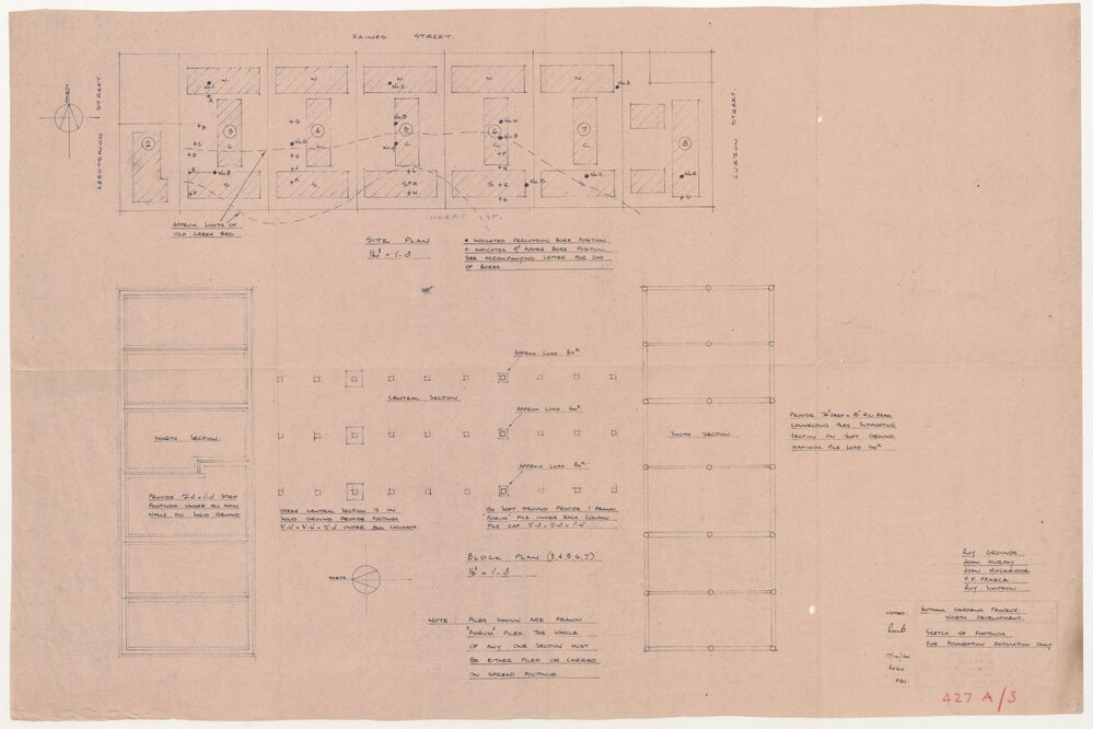 Architectural drawing, Hotham Gardens Project