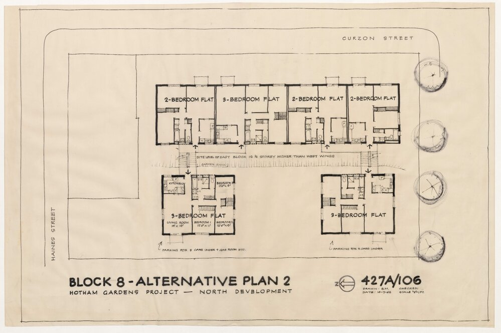 Architectural drawing, Hotham Gardens Project