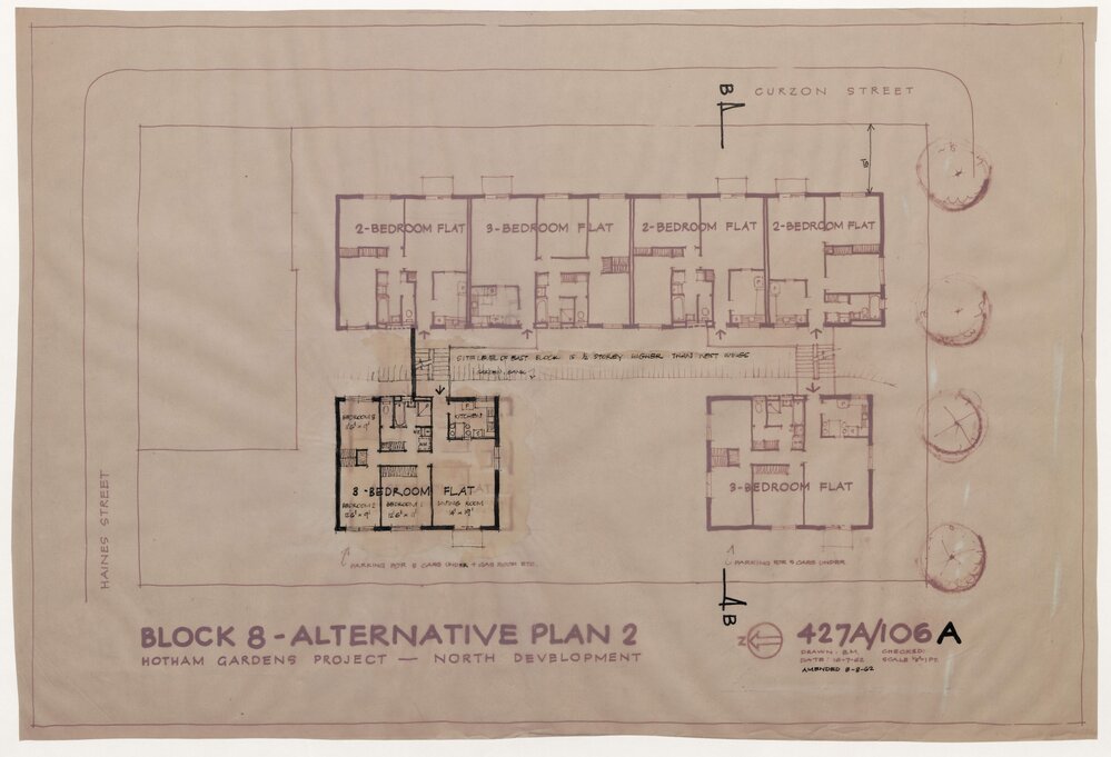 Architectural drawing, Hotham Gardens Project