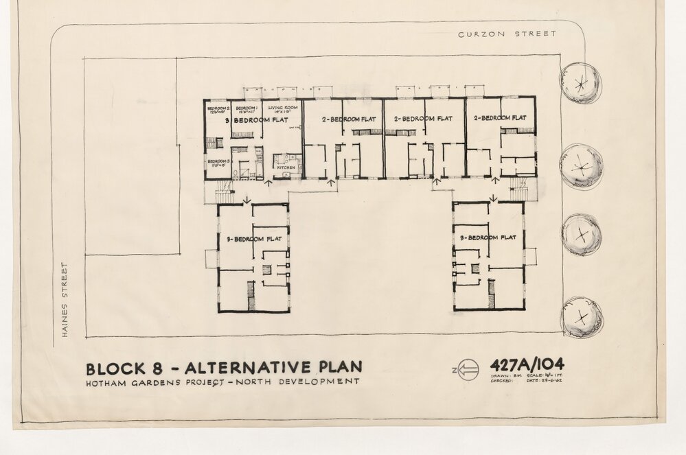 Architectural drawing, Hotham Gardens Project