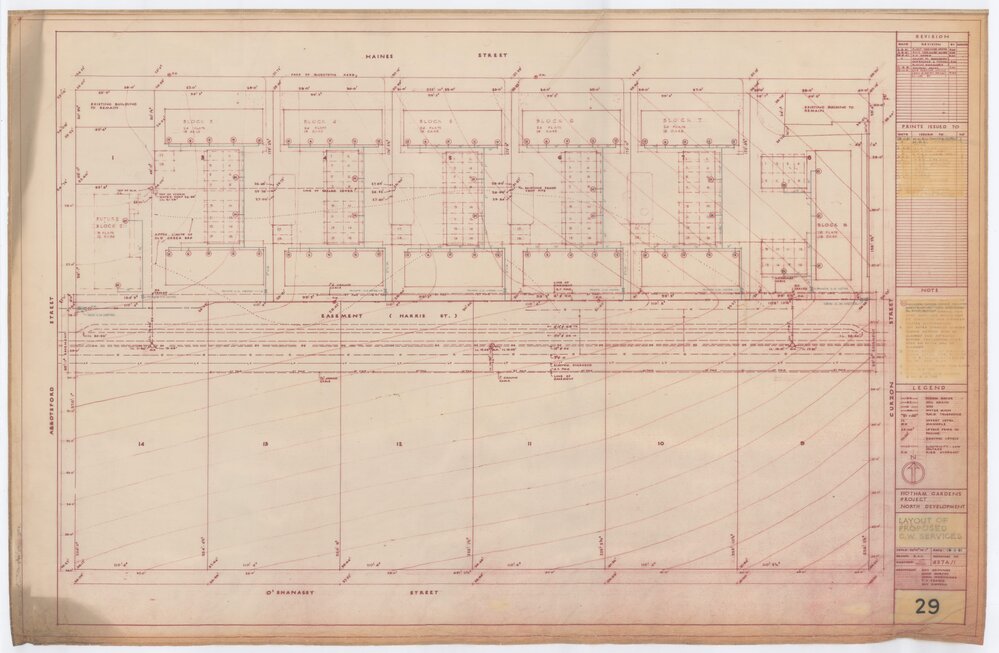 Architectural drawing, Hotham Gardens Project
