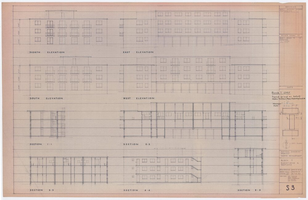 Architectural drawing, Hotham Gardens Project