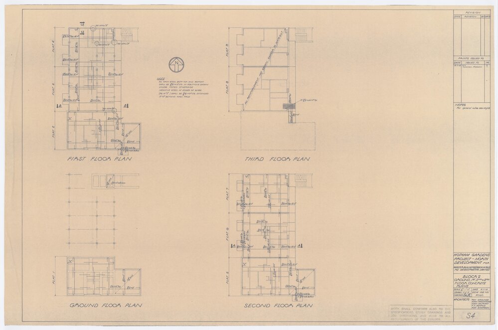 Architectural drawing, Hotham Gardens Project