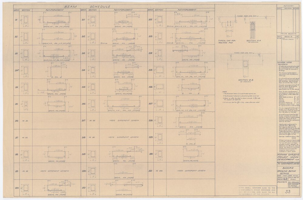 Architectural drawing, Hotham Gardens Project