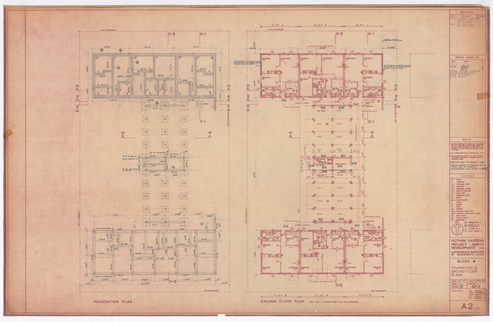 Architectural drawing, Hotham Gardens Project