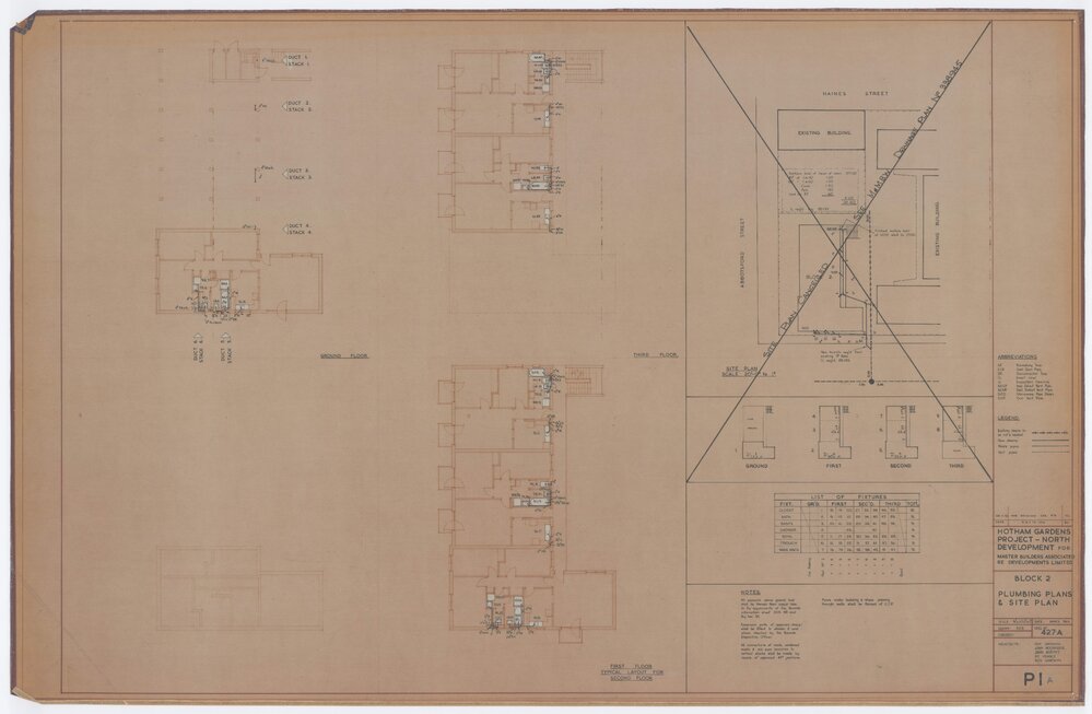 Architectural drawing, Hotham Gardens Project