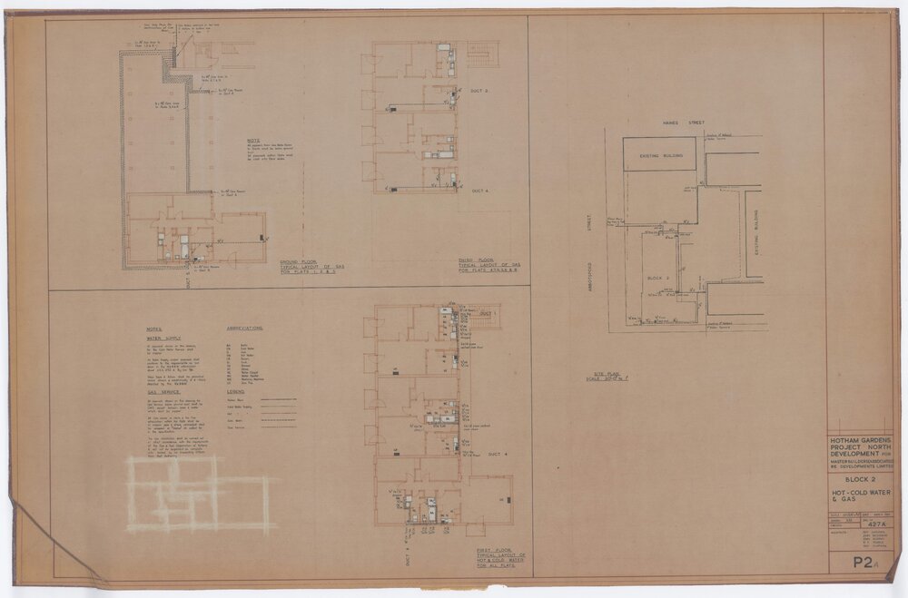 Architectural drawing, Hotham Gardens Project