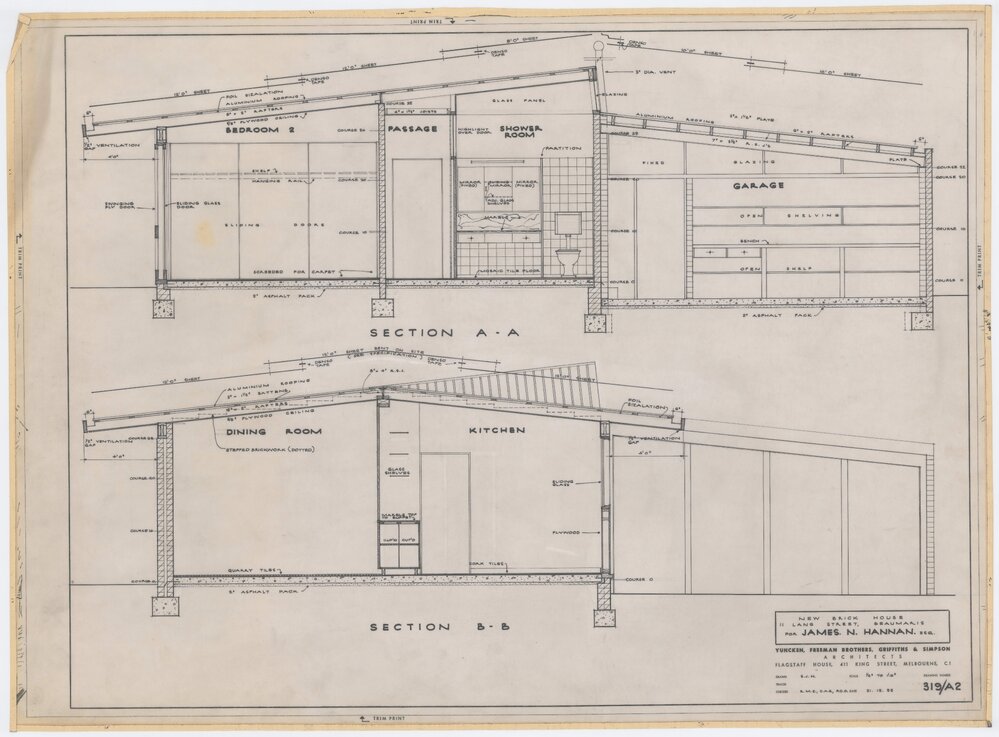 Hannan Residence, Plan and Elevations