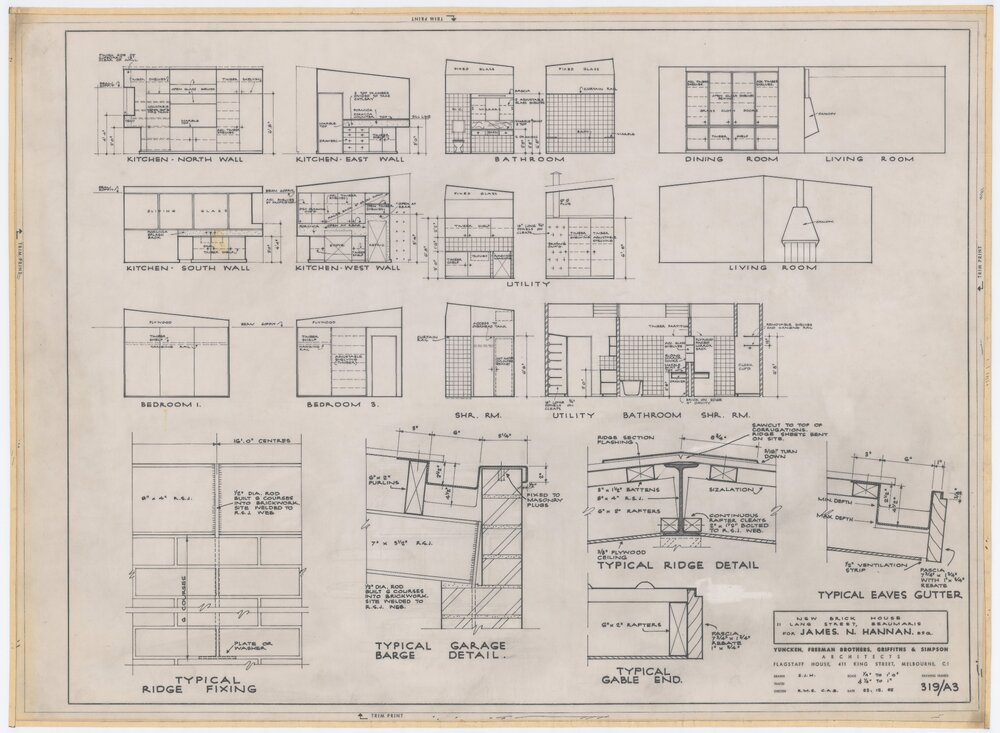 Hannan Residence, sections